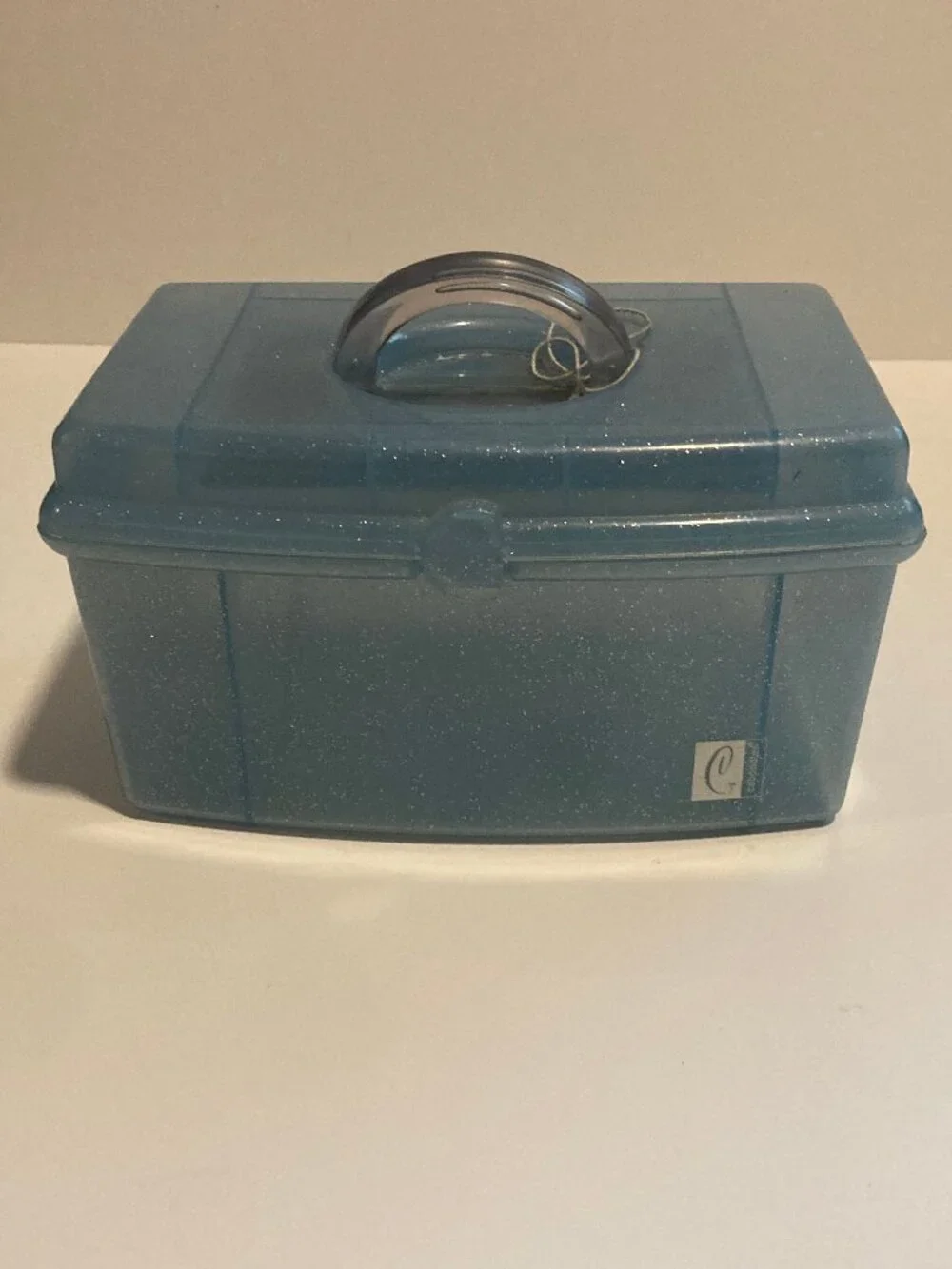 Caboodles Light blue glitter makeup organizer case